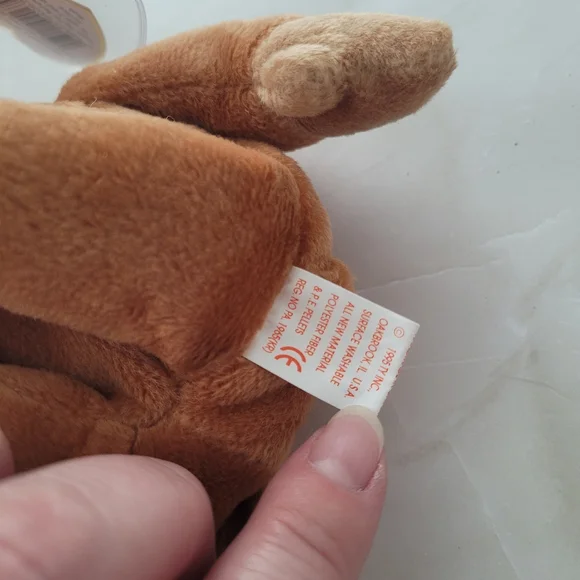 Y2K Bongo Monkey 1995 Retired TY Beanie Baby Stamp Inside Tush Tag - Picture 7 of 8
